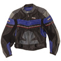 Giacca da corsa in pelle grafica da donna Akito UK 12 Medium Black Colourblock