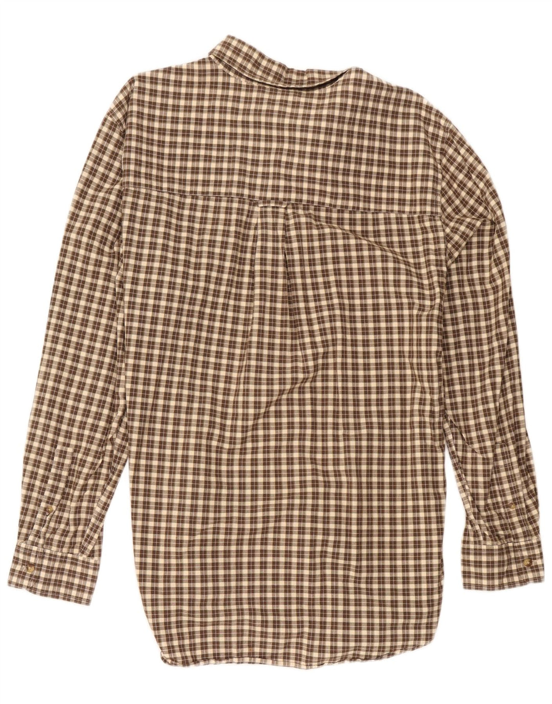 Camicia da uomo Chaps Large in cotone a quadri marroni