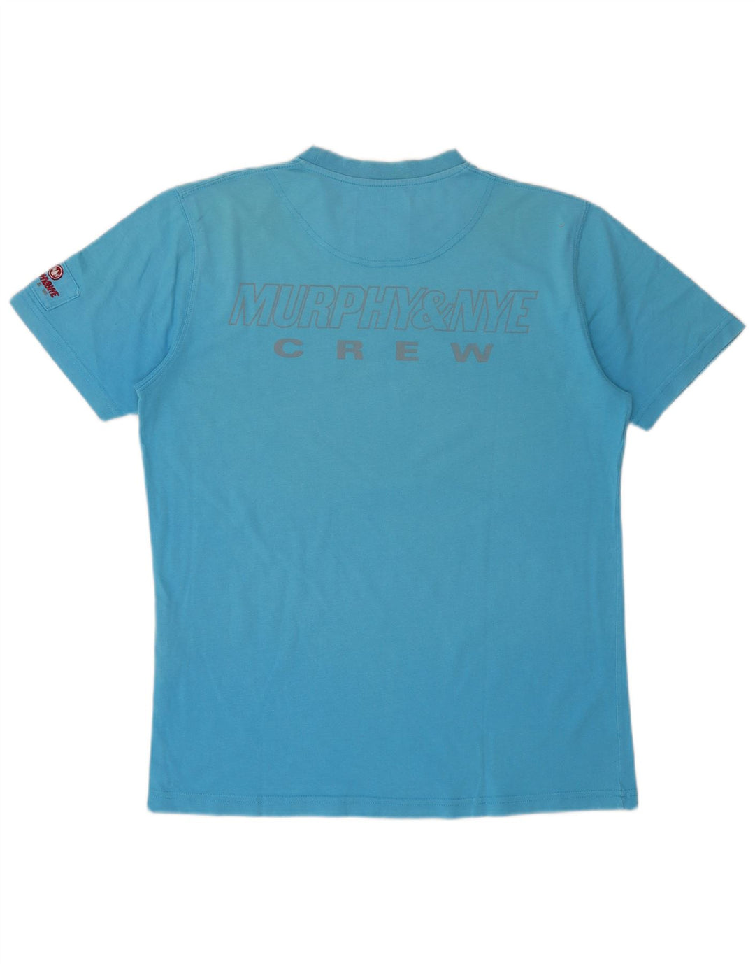 MURPHY & NYE T-shirt grafica da uomo grande in cotone blu