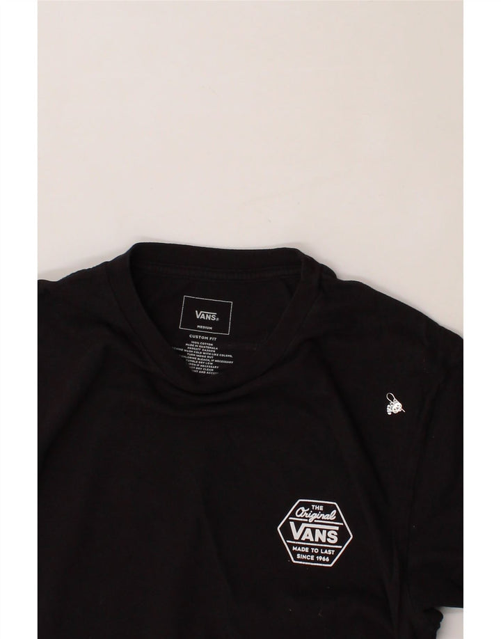 VANS Mens Custom Fit Graphic T-Shirt Top Medium Black Cotton Vintage Vans and Second-Hand Vans from Messina Hembry 