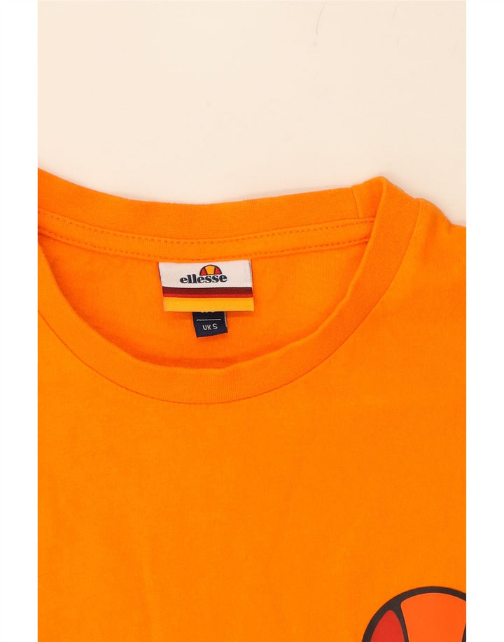 ELLESSE Mens T-Shirt Top Small Orange Cotton Vintage Ellesse and Second-Hand Ellesse from Messina Hembry 