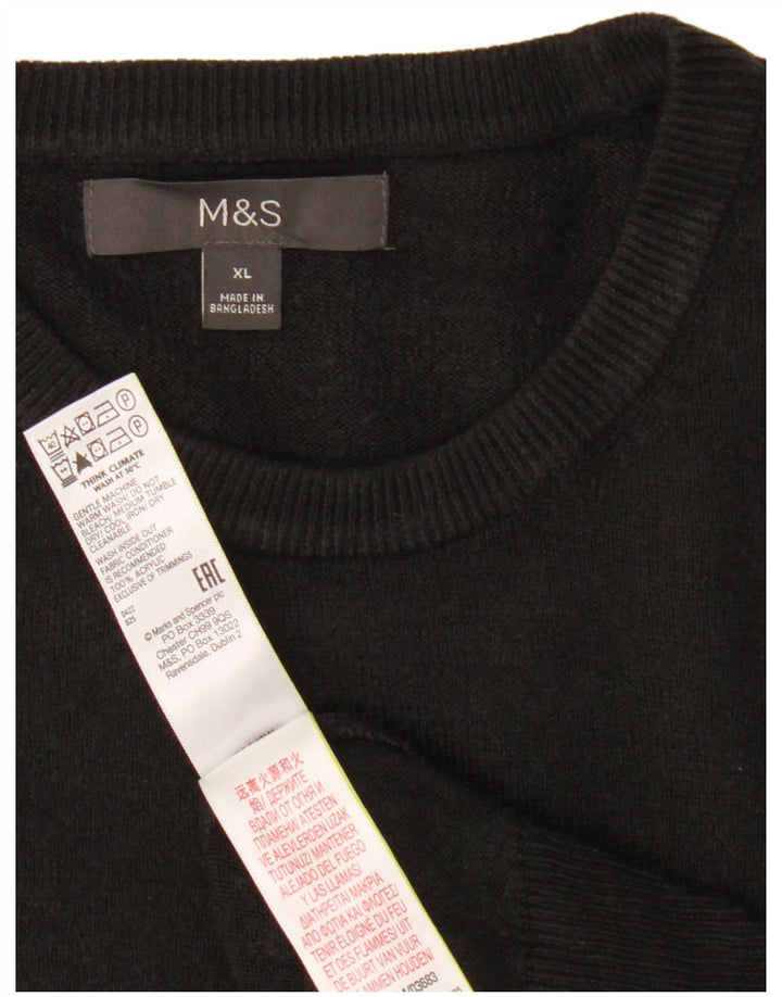 Maglione maglione girocollo da uomo Marks & Spencer XL acrilico nero