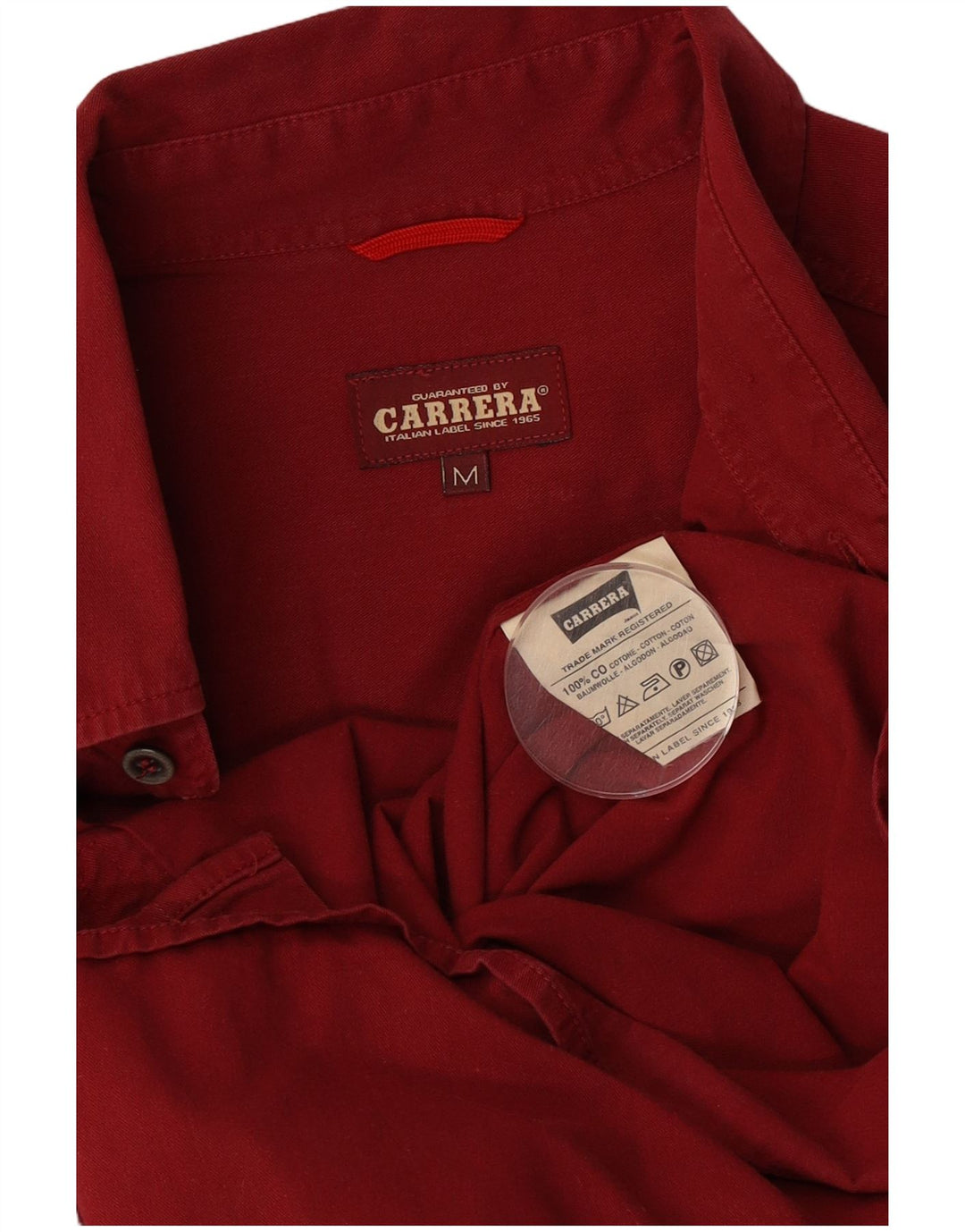 Camicia da uomo Carrera in cotone rosso medio