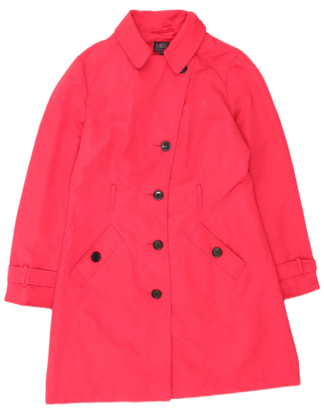 Trench da donna Marks & Spencer UK 12 Poliestere rosa medio