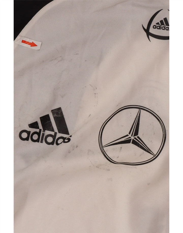 Maglietta grafica da uomo Adidas Top UK 40/42 Poliestere color block bianco medio