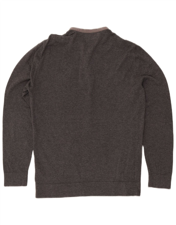 GUESS Uomo Maglione Girocollo Maglione Grande Cotone Grigio
