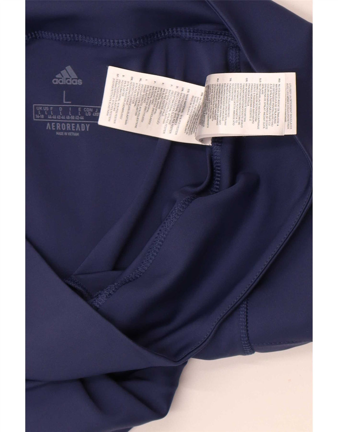 Leggings Adidas Aeroready da donna UK 16 grande poliestere blu navy