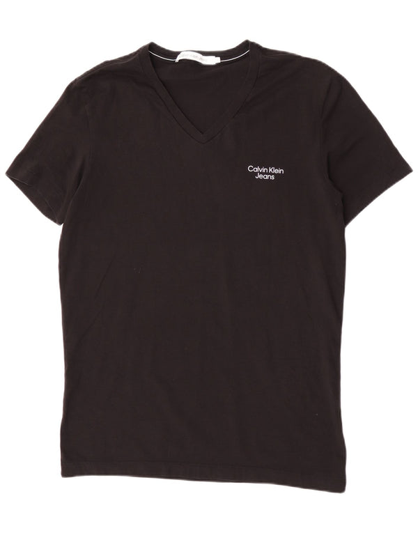 T-shirt da donna Calvin Klein Jeans Top Large in cotone nero