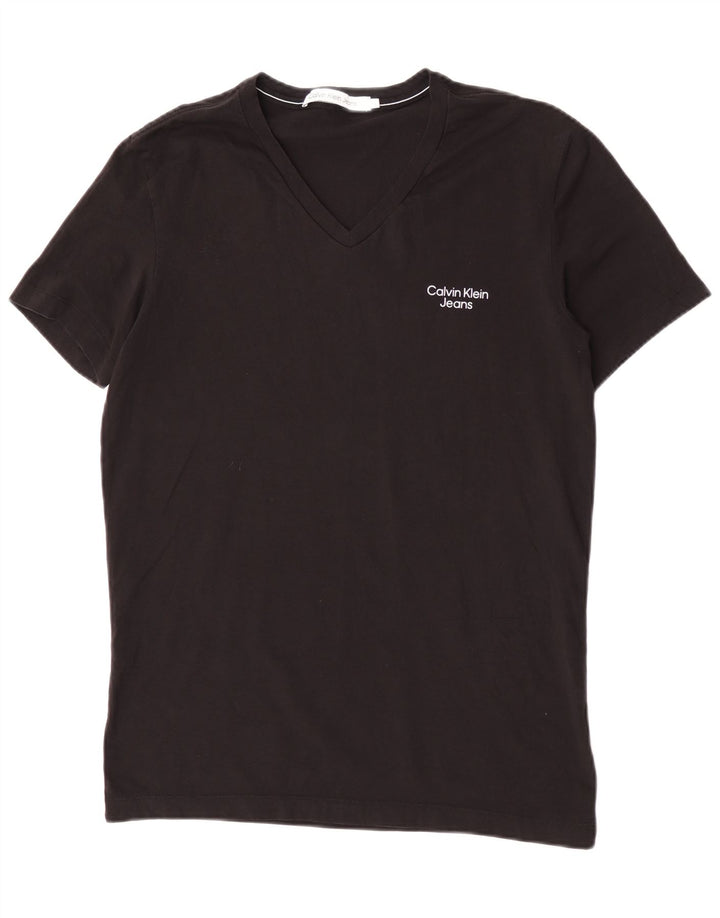 T-shirt da donna Calvin Klein Jeans Top Large in cotone nero