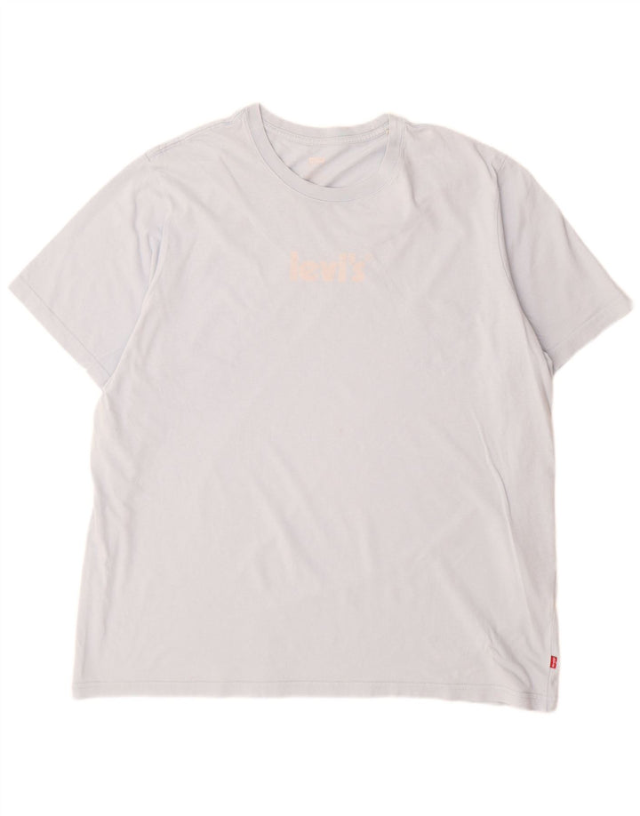 T-shirt grafica rilassata da uomo Levi's Top grande in cotone blu