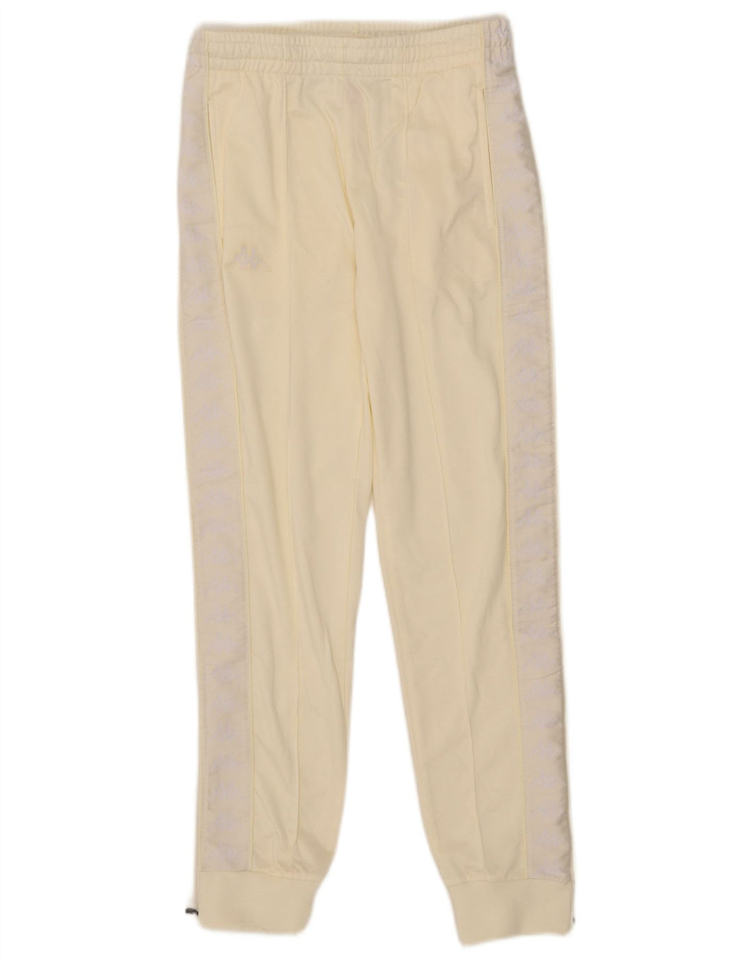Pantaloni da tuta con grafica Kappa da uomo Joggers XS poliestere bianco sporco