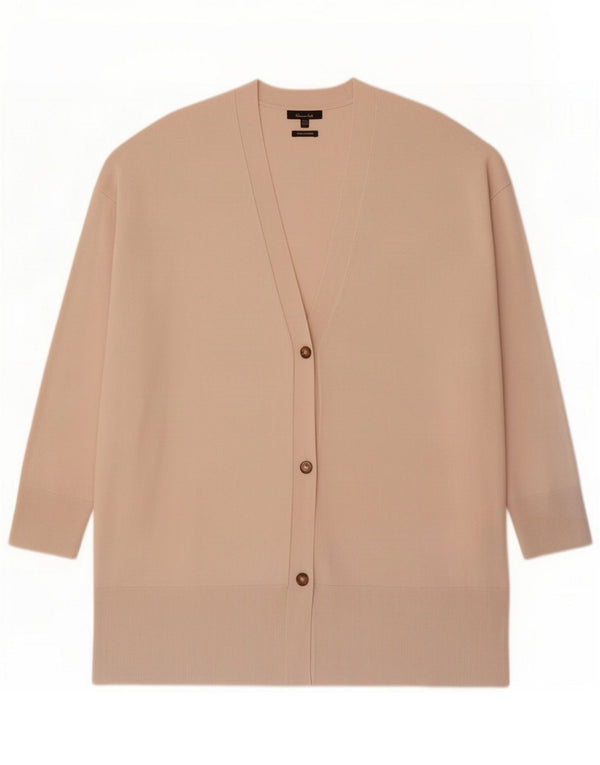 Massimo Dutti Maglione cardigan oversize lungo da donna UK 14 Beige medio
