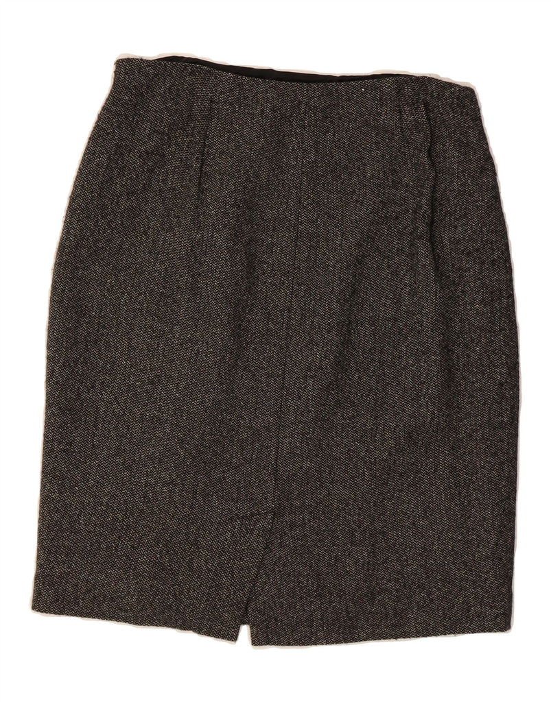 RALPH LAUREN Womens Straight Skirt US 10 Large W30  Grey Wool Vintage Ralph Lauren and Second-Hand Ralph Lauren from Messina Hembry 