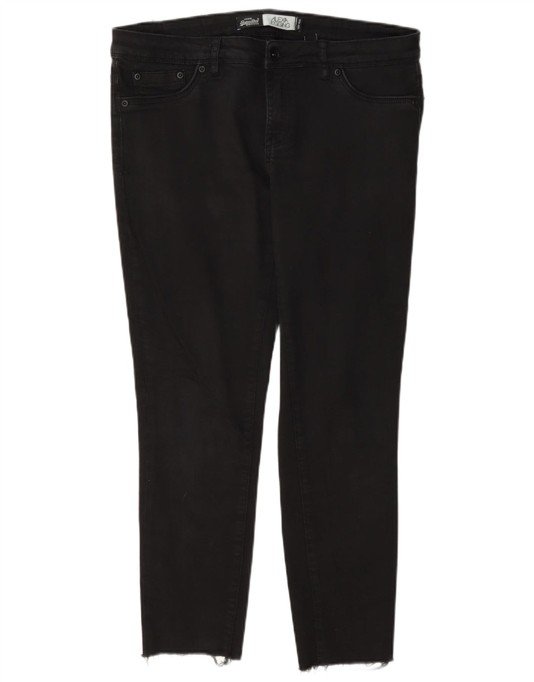 Jeans Jeggings Donna Alexia Superdry W31 L26 Cotone Nero