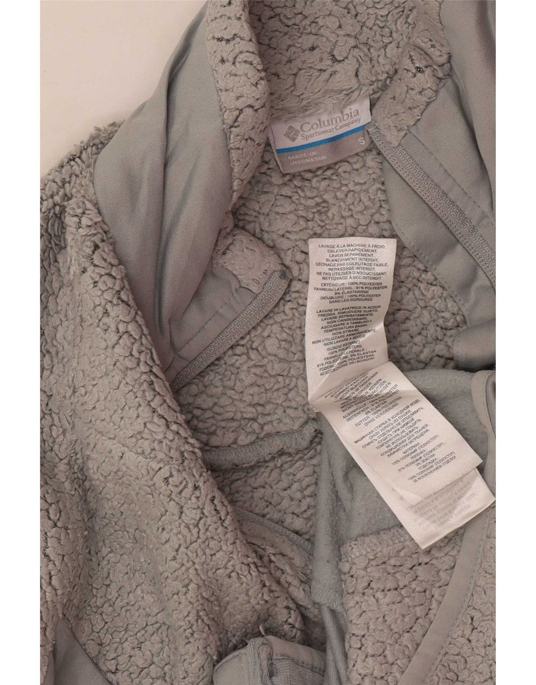 Giacca in pile da donna Columbia UK 10 Small Grigio Poliestere