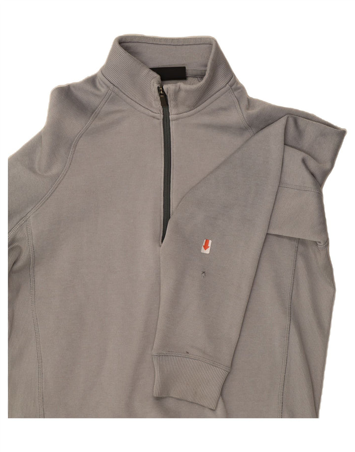 UNDER ARMOUR Mens Cold Gear Zip Neck Sweatshirt Jumper Small Grey Vintage Under Armour and Second-Hand Under Armour from Messina Hembry 
