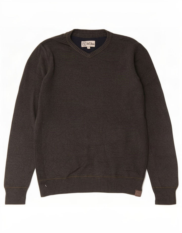 Maglione girocollo da uomo Fat Face piccolo in cotone grigio