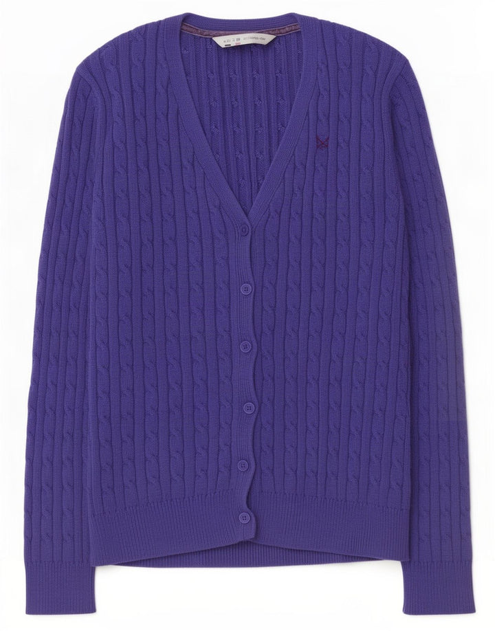 Crew Clothing Maglione cardigan da donna UK 12 Blu medio