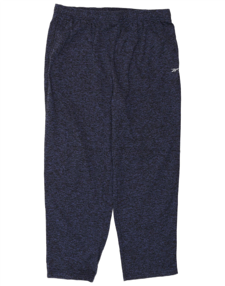 Pantaloni da tuta da donna REEBOK UK 18 XL Poliestere screziato blu navy