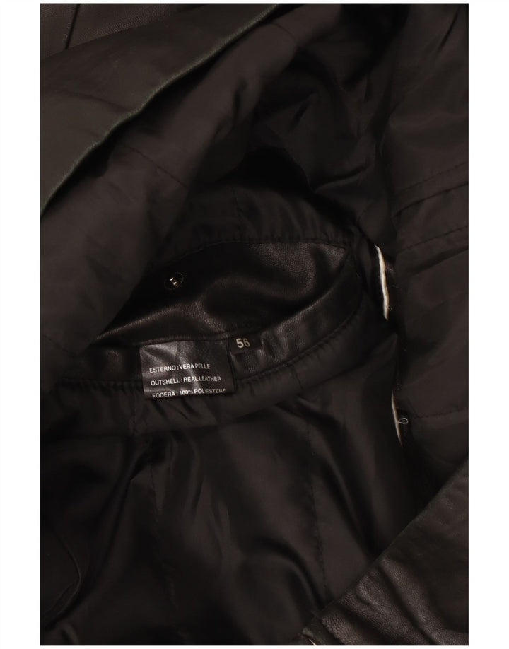 Giacca in pelle da uomo Milestone EU 56 3XL Pelle nera