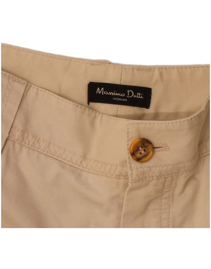 MASSIMO DUTTI Pantaloni chino dritti da donna EU 42 Large W32 L33 Beige