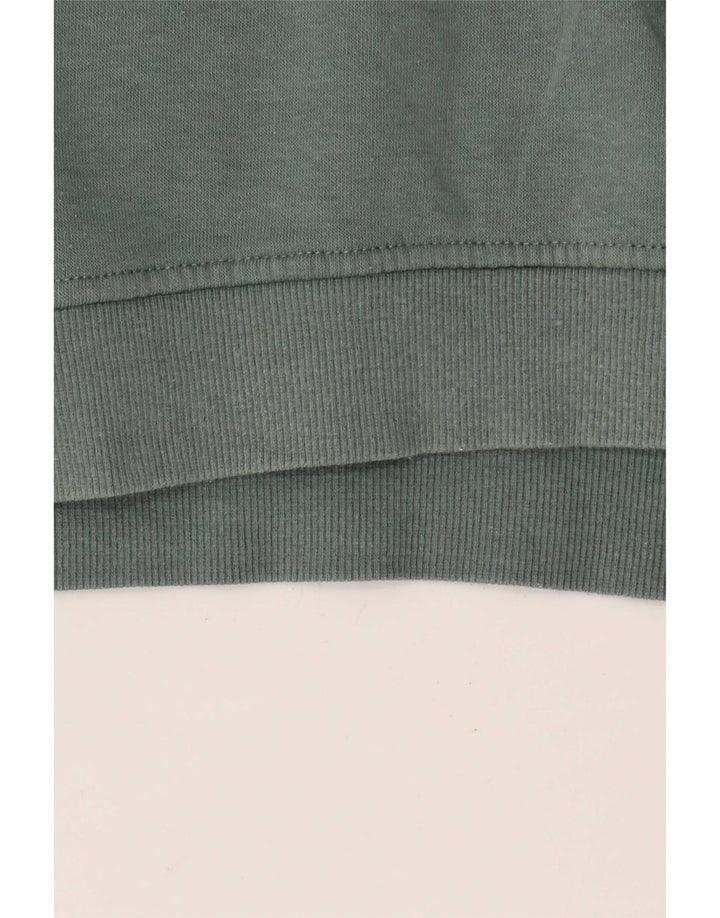 Felpa oversize corta da donna Zara, maglione UK 14, cotone verde medio