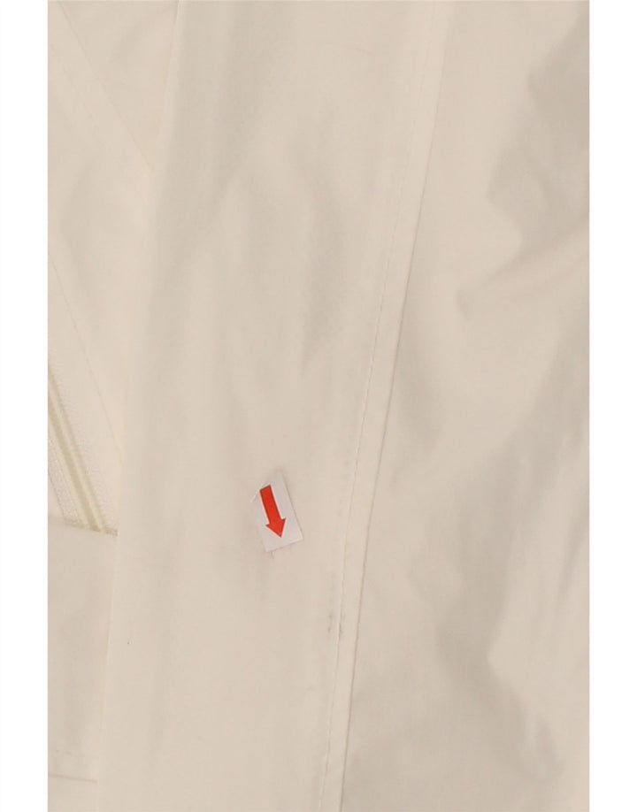 CALVIN KLEIN JEANS Womens Crop Bomber Jacket UK 12 Medium White Polyester Vintage Calvin Klein Jeans and Second-Hand Calvin Klein Jeans from Messina Hembry 