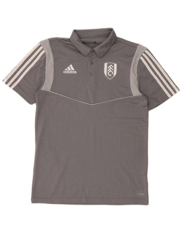 Polo Adidas Climalite da uomo piccola in poliestere color block grigio