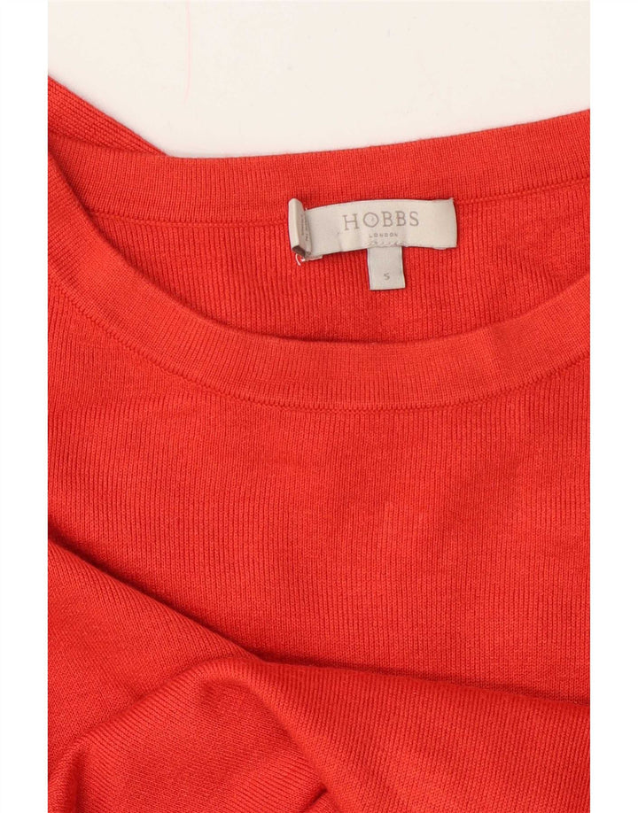 Top oversize da donna Hobbs manica lunga UK 10 piccolo arancione