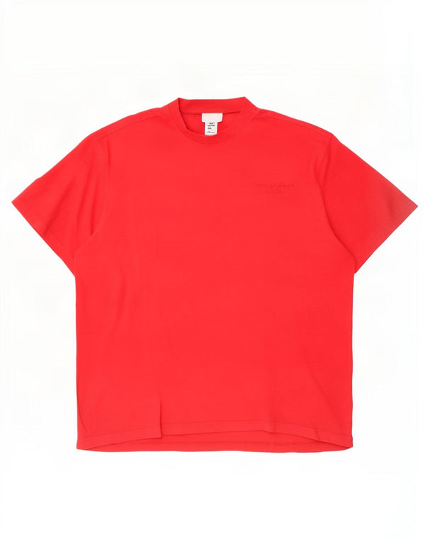 T-shirt da uomo Adidas Top UK 46/48 XL rossa in cotone