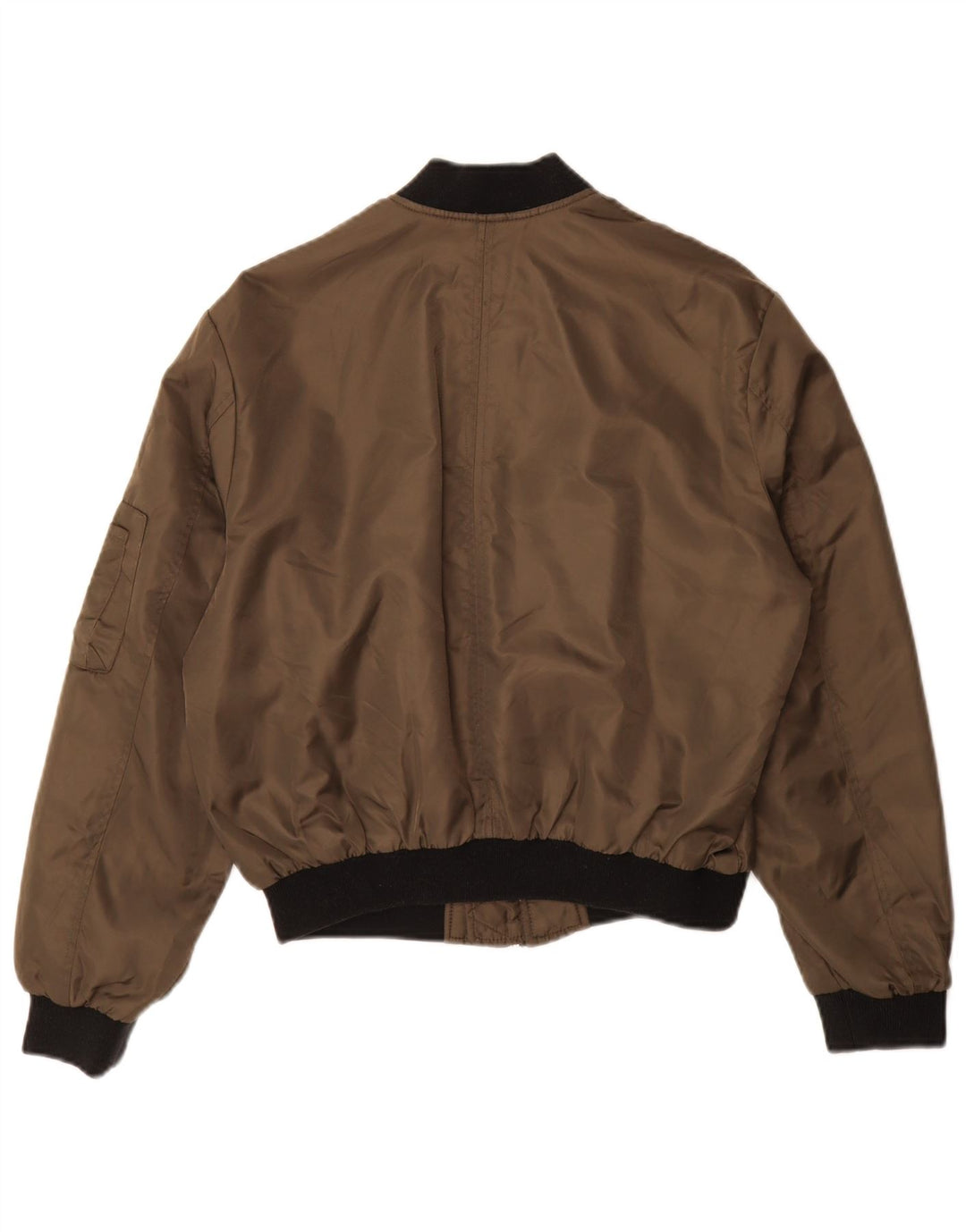 Giubbotto bomber oversize da donna Zara UK 10 Small Khaki Colourblock in poliammide