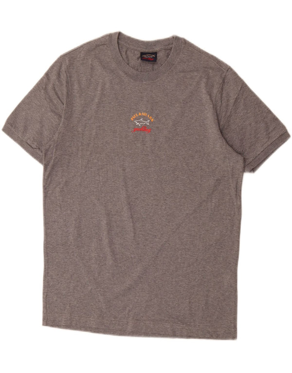 PAUL & SHARK T-shirt da uomo Yachting Top piccola in cotone grigio