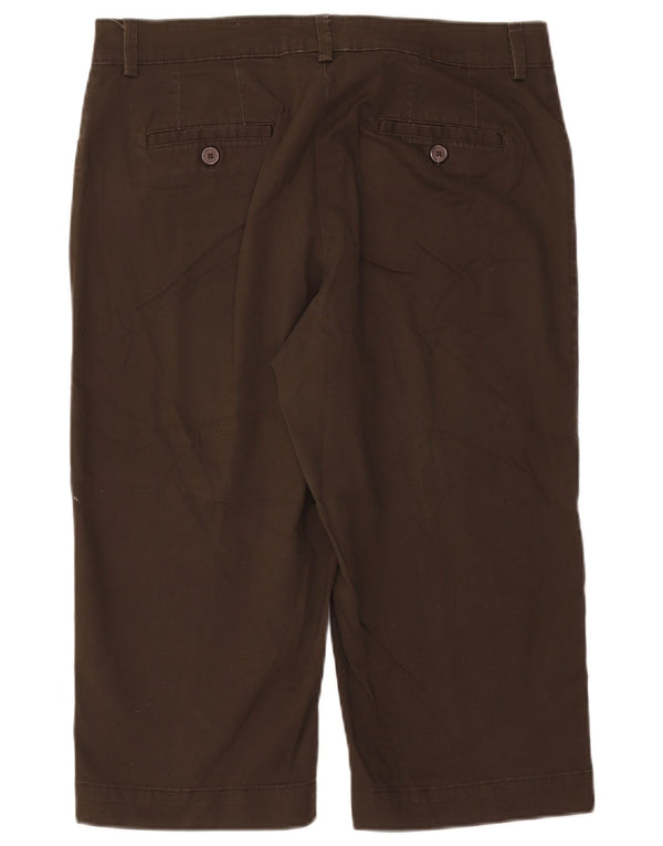 Pantaloni Capri a vita alta da donna Lee US 16 2XL W38 L19 Cotone kaki