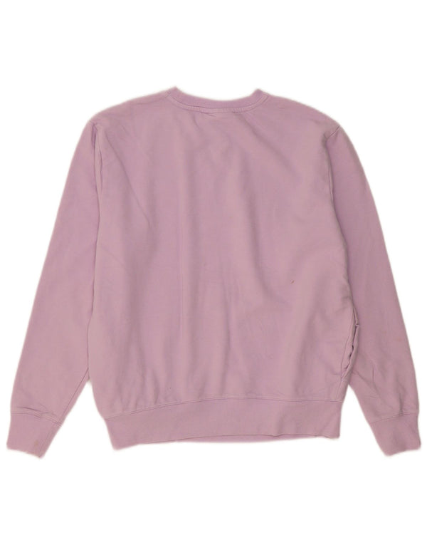 FILA Womens Oversized Sweatshirt Jumper UK 10 Small Purple Cotton