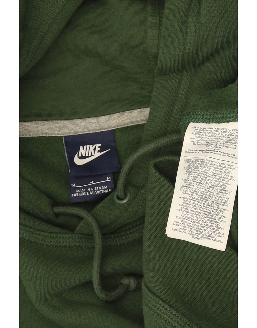 Felpa con cappuccio da uomo Nike in cotone verde medio