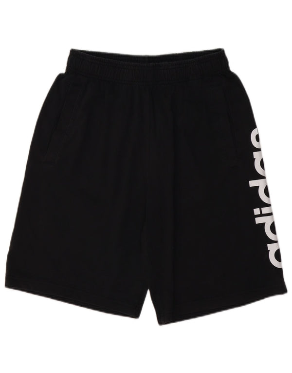Adidas Mens Graphic Sport Shorts Small  Black Cotton