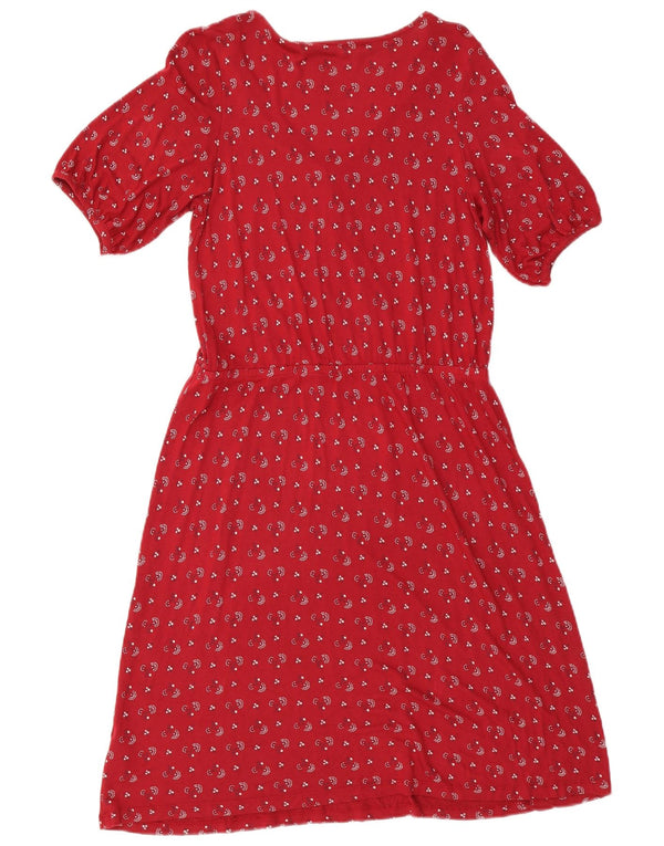 Abito a trapezio da donna Fat Face UK 12 Viscosa floreale rossa media