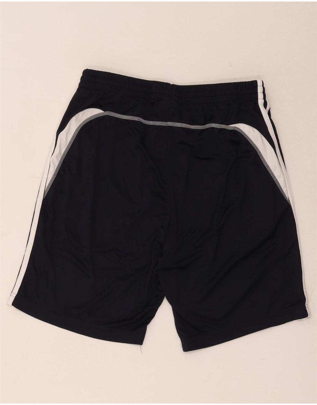 Pantaloncini sportivi Adidas da donna medi in poliestere color block blu navy