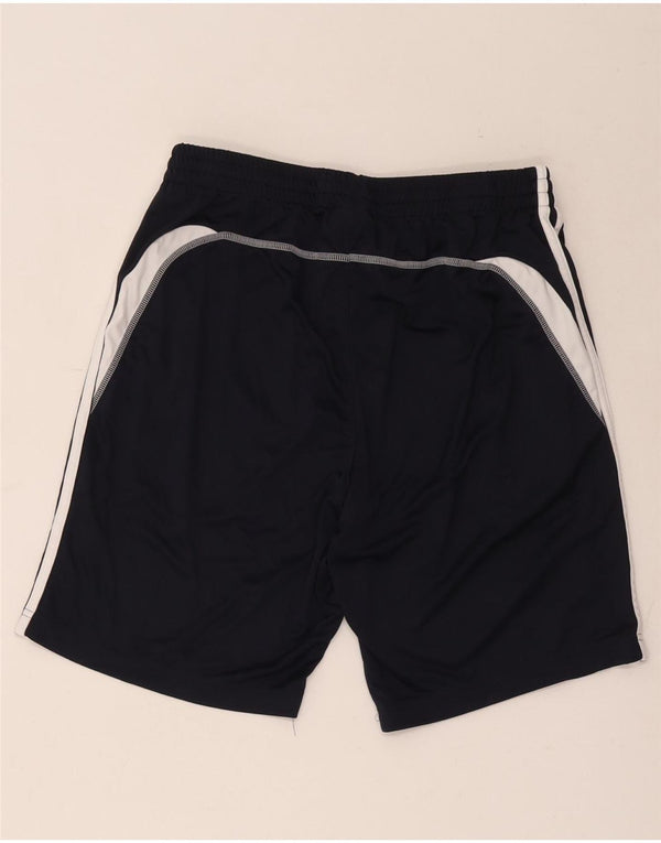 Pantaloncini sportivi Adidas da donna medi in poliestere color block blu navy