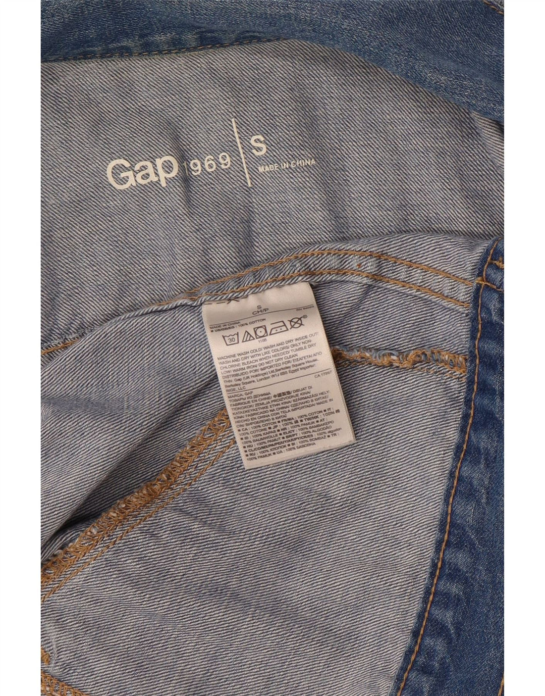 Giacca in denim corta da donna Gap UK 10 piccola in cotone blu