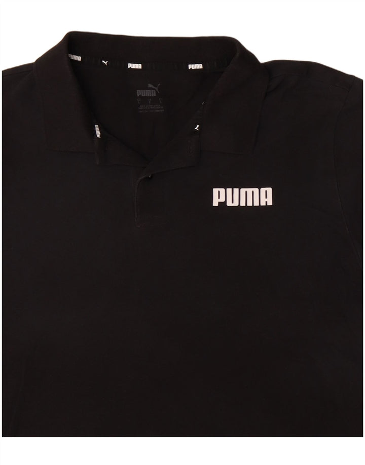 Polo PUMA da uomo grande in cotone nero