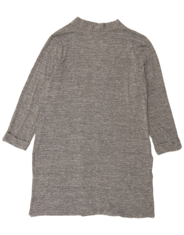 Maglione cardigan aperto lungo da donna Lipsy UK 16 grande poliestere grigio
