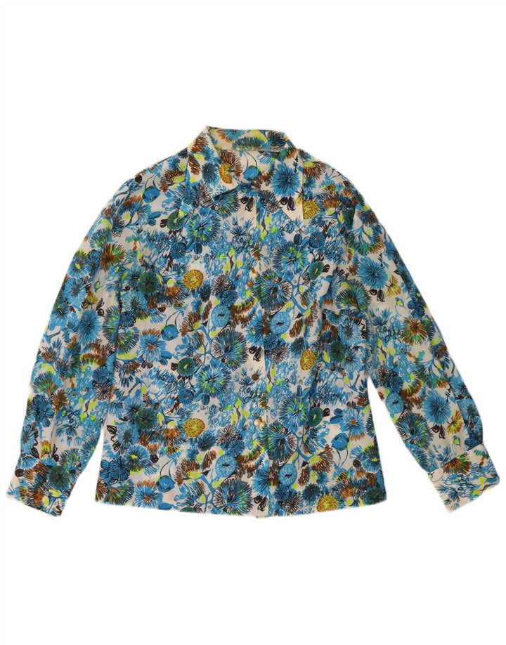 Camicia Vintage da Donna IT 44 Media Floreale Multicolore