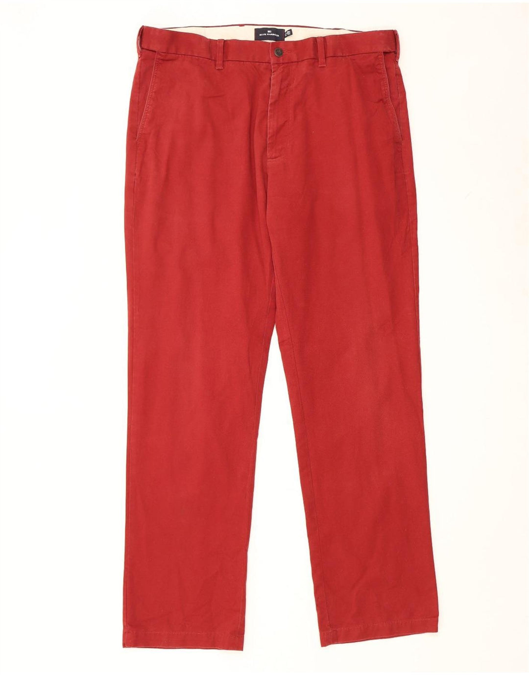 Pantaloni chino dritti Marks & Spencer da uomo blu Harbour W38 L33 rossi