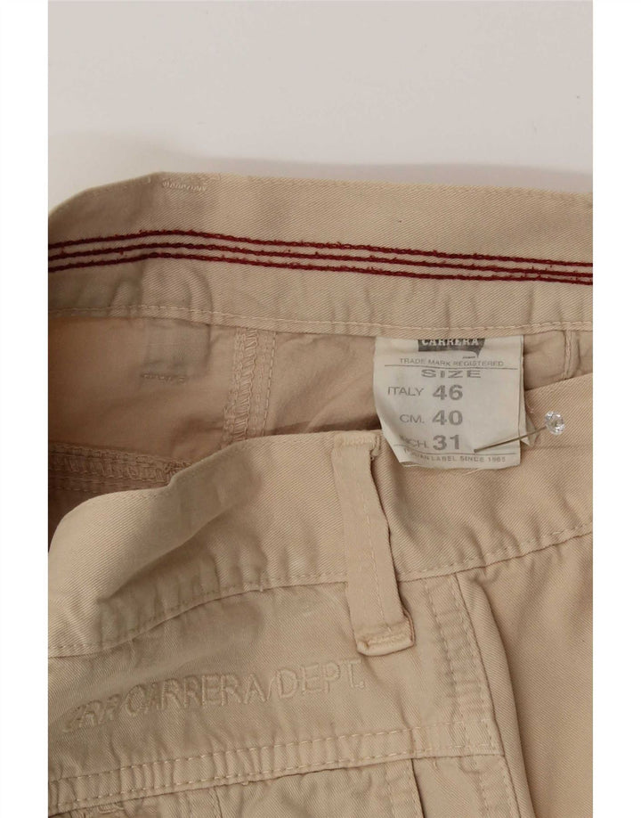 Pantaloncini cargo da uomo Carrera IT 46 Small W28 Cotone beige