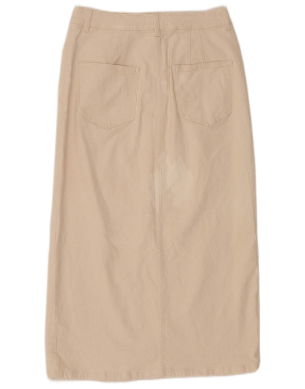 Gonna in denim da donna Phase Eight UK 10 piccola W28 cotone bianco sporco