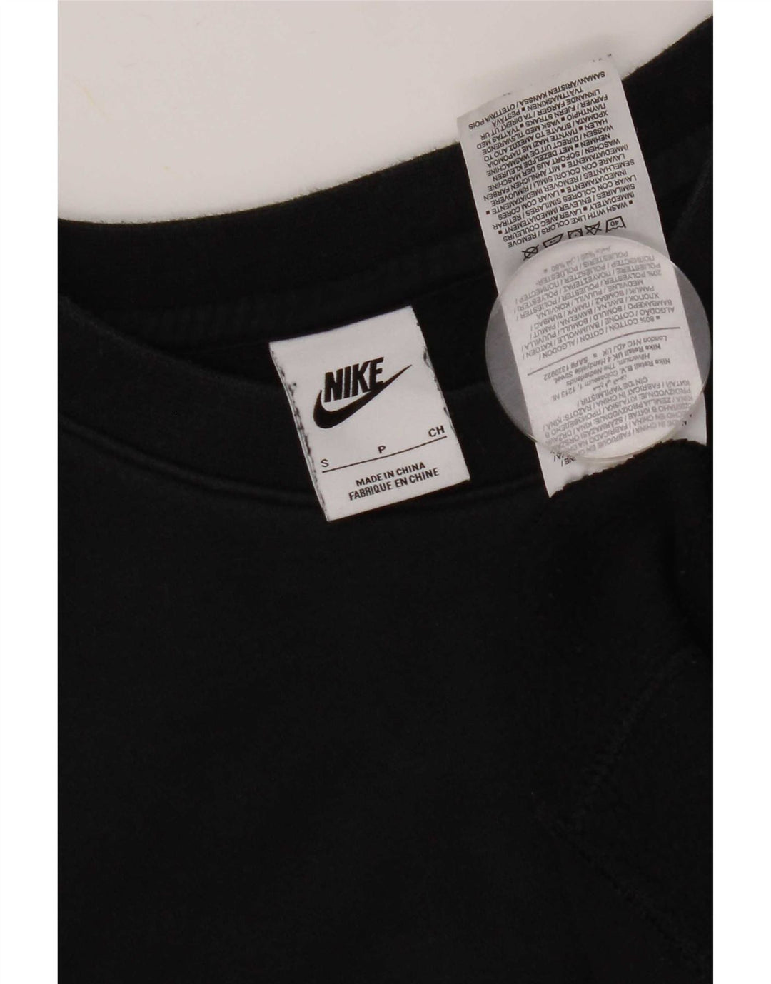 Felpa Nike Uomo Maglione Piccolo Cotone Nero