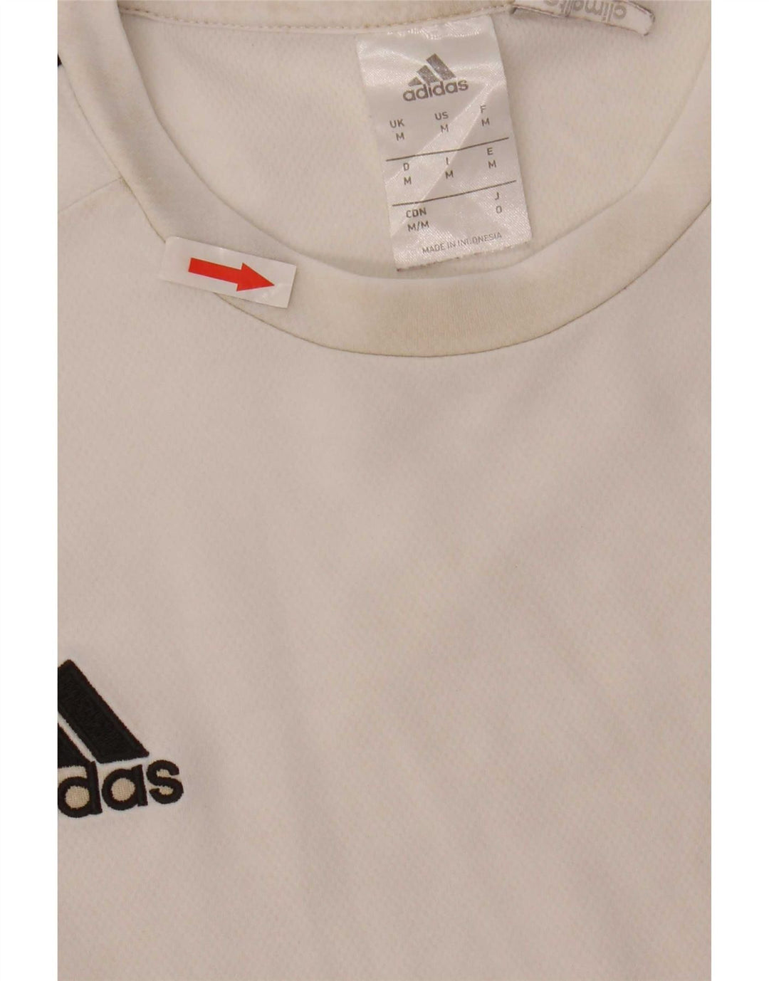 T-shirt Adidas Climalite da uomo Top in poliestere color block bianco medio