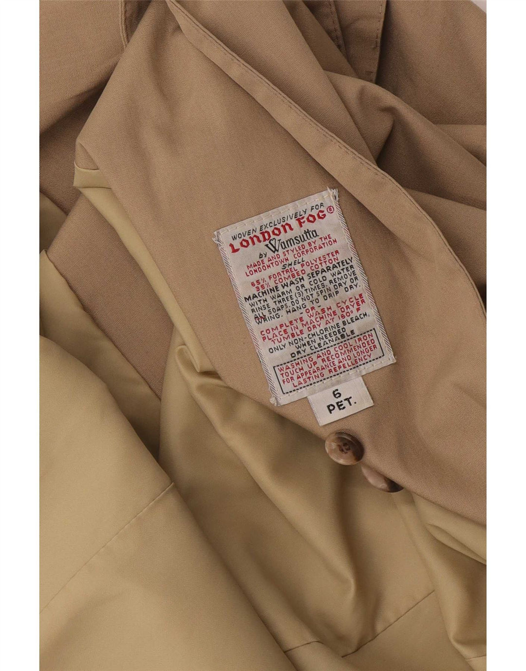 Trench da donna London Fog US 6 Poliestere marrone medio