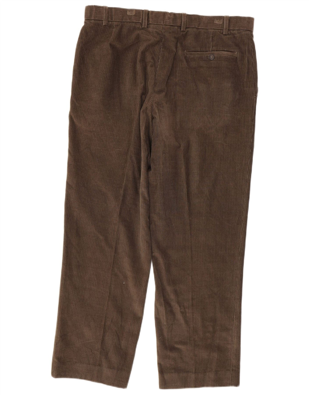 MARKS & SPENCER Pantaloni dritti da uomo in velluto a coste W36 L29 cotone marrone
